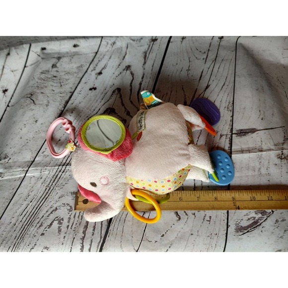 Healthy Baby Asthma & Allergy Cloth Elephant Plush Tether Feet & Rings Toy - Picture 8 of 8